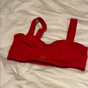 SET ACTIVE Red Sports Bra M